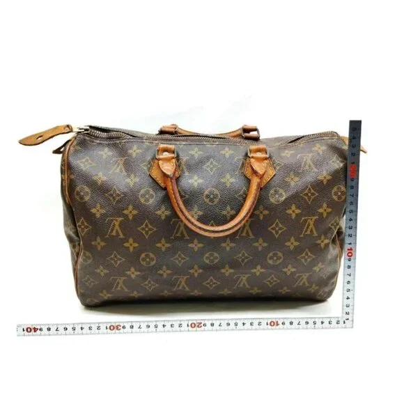 100% Authentic Louis Vuitton Speedy 35 Brown Monogram Hand Bag - Picture 2 of 9